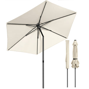 Parasol de jardin inclinable avec aeration et sac bandouliere 270cm beige - vounat.shop