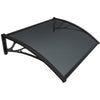 Auvent de porte marquise 120x80 cm en Polycarbonate anti UV Anthracite - vounat.shop