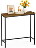 Console table style industriel en metal et MDF 75x24x75 cm Marron - vounat.shop