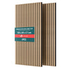 Lot de 2 panneaux accoustiques mureaux Tasseaux en bois MDF avec feutre noir 120x60x2.1cm chene clair - vounat.shop