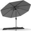 Parasol inclinable 2.70 x 2.40m avec housse de protection gris - vounat.shop