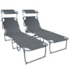 Transat pare soleil Lot de 2 pcs Gris - vounat.shop
