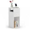Table de chevet d’appoint avec tiroir et compartiment 25x30x66cm blanc - vounat.shop