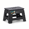 Tabouret pliant antiderapant 32x25x22 cm plastique noir - vounat.shop