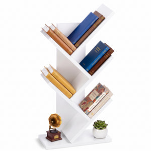 Bibliotheque Arbre etagere a Livres 30x16x60cm Blanc - vounat.shop