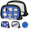 Lot de 2 buts de football 4 en 1 pliable pop up avec cibles 120x80x80cm noir - vounat.shop