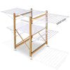 Sechoir a linge etendoir deluxe pliable Grande capacite sechage style bois blanc - vounat.shop