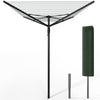 Etendoir a Linge Exterieur Rotatif avec housse de protection et Surface etendage 45m Noir - vounat.shop