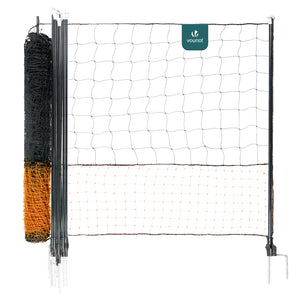 Kit cloture filet a poules PE avec piquets 30m orange - vounat.shop