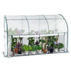 Serre de jardin hivernage murale adossee avec bache PE 300x100x180cm blanc - vounat.shop