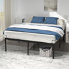 Cadre de lit metal avec fixation sommier et hauteur 36cm 140x190cm noir - vounat.shop