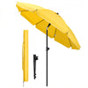Parasol de jardin 2m avec ancrage sol et sac de transport Jaune - vounat.shop
