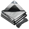 Bâche de Protection en Polyéthylène resistant et impermeable 180g/m² gris et noir 6x8m - vounat.shop