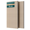 Lot de 2 panneaux acoustiques muraux Tasseaux en bois MDF avec feutre noir 120x60x2.1cm chêne blanc - vounat.shop