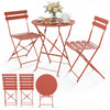 Set de Bistro en metal 1 table 2 chaises Rouge brique - vounat.shop