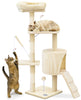 Arbre a chat 112cm multi niveaux Griffoir et niche Beige - vounat.shop