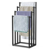 Porte serviettes sur pied autoportant 4 niveaux noir - vounat.shop