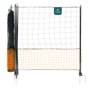 Kit cloture filet a poules PE avec piquets 12m orange - vounat.shop