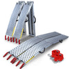 Lot de 2 Rampe de chargement pliable Charge lourde antiderapant en acier galvanise 196cm - vounat.shop