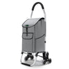 Chariot de courses pliable monte escalier aluminium gris - vounat.shop