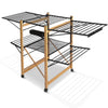 Sechoir a linge etendoir deluxe pliable Grande capacite sechage style bois noir - vounat.shop