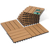 Lot de 16 dalles clipsables exterieures 30x30cm en Composite WPC Couleur bois - vounat.shop
