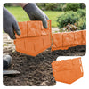 Lot de 175 pcs Bordure de jardin imitation pierre facile a installer 26.7m terracotta - vounat.shop