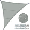 Voile d'ombrage Triangle en Polyester Imperméable avec Kit de Montage 5x5x5m Gris - vounat.shop