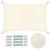 Voile d'ombrage Rectangulaire en Polyester Imperméable avec Kit de Montage 3x4m Beige - vounat.shop