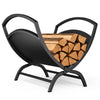 Range Buche Support a bois 40.5x32x33cm en Metal noir - vounat.shop