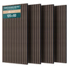 Lot de 4 panneaux acoustiques muraux Tasseaux en bois MDF avec feutre noir 120x60x2.1cm chêne foncé - vounat.shop