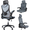 Fauteuil de Bureau Ergonomique pivotant avec appui tête et dossier toile respirant Gris - vounat.shop