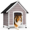 Niche pour Chien Extérieure en Bois 72x65x83cm gris - vounat.shop