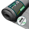 Brise vue occultant en HDPE 90g/m² 1.5x20m avec attaches de fixation gris - vounat.shop