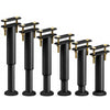 Lot de 6 Pieds de meubles lits Hauteur reglables 18-32 cm en metal noir - vounat.shop