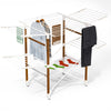 Etendoir a linge deluxe pliable grande capacite 173x94x123cm style bois blanc - vounat.shop