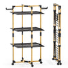 Sechoir a linge vertical tour etendoir pliable 3 niveaux 99x69x135.5 cm style bois noir