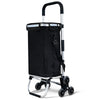 Chariot de courses pliable monte escalier aluminium avec sac isotherme noir - vounat.shop