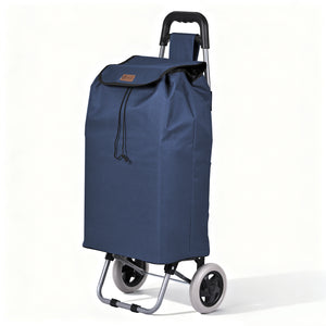 Chariot de courses 2 roues pliable 59L bleu marine - vounat.shop