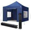 Tonnelle de jardin renforcée 3x3m pliable Barnum avec 4 parois latérales et fenêtres bleu - vounat.shop