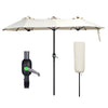 Parasol Jardin Double Aluminium 150 x 300 cm beige - vounat.shop