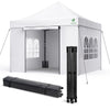 Tonnelle de jardin renforcée 3x3m pliable Barnum avec 4 parois latérales et fenêtres blanc - vounat.shop
