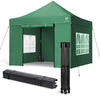 Tonnelle de jardin renforcée 3x3m pliable Barnum avec 4 parois latérales et fenêtres vert - vounat.shop