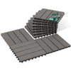 Lot de 11 dalles clipsables exterieures 30x30cm en Composite WPC Gris - vounat.shop
