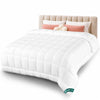 Couette temperee doux avec rembourrage polyester 300gsm 260x240cm blanc - vounat.shop