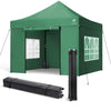 Tonnelle de jardin renforcée 3x3m pliable avec 4 parois et sac de transport a roulette verte - vounat.shop