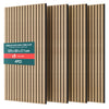 Lot de 4 panneaux accoustiques mureaux Tasseaux en bois MDF avec feutre noir 120x60x2.1cm chene clair - vounat.shop