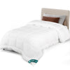 Couette temperee doux avec rembourrage polyester 300gsm 135x200cm blanc - vounat.shop