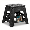 Tabouret pliant antiderapant 37x30x32.5 cm plastique noir - vounat.shop