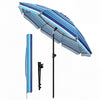 Parasol de jardin 2m avec ancrage sol et sac de transport Bleu mixte - vounat.shop